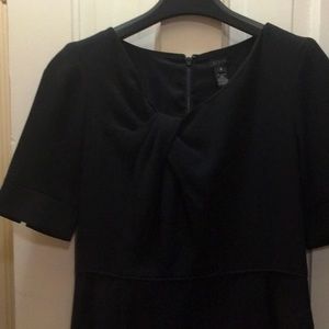 J CREW twist black work dress pencil skirt 8